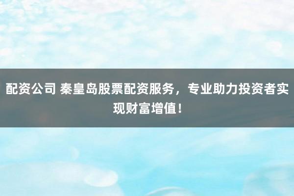 配资公司 秦皇岛股票配资服务，专业助力投资者实现财富增值！