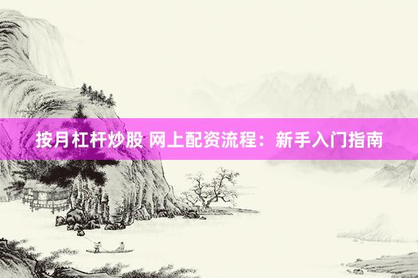按月杠杆炒股 网上配资流程：新手入门指南