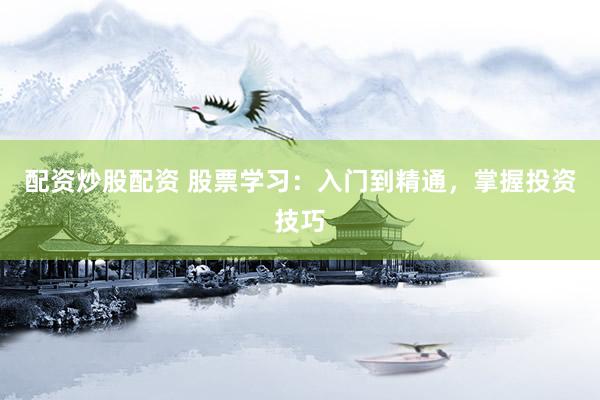 配资炒股配资 股票学习：入门到精通，掌握投资技巧