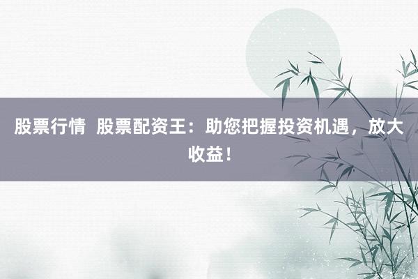 股票行情  股票配资王：助您把握投资机遇，放大收益！