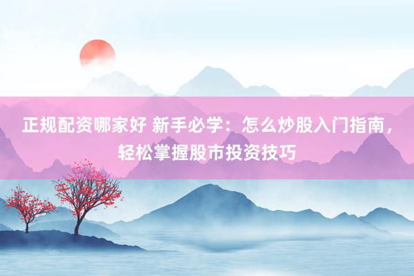正规配资哪家好 新手必学：怎么炒股入门指南，轻松掌握股市投资技巧