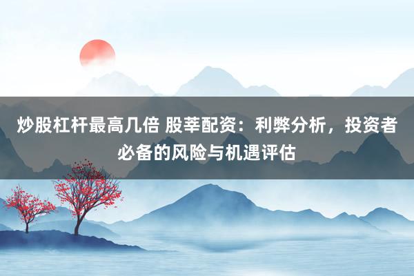 炒股杠杆最高几倍 股莘配资：利弊分析，投资者必备的风险与机遇评估