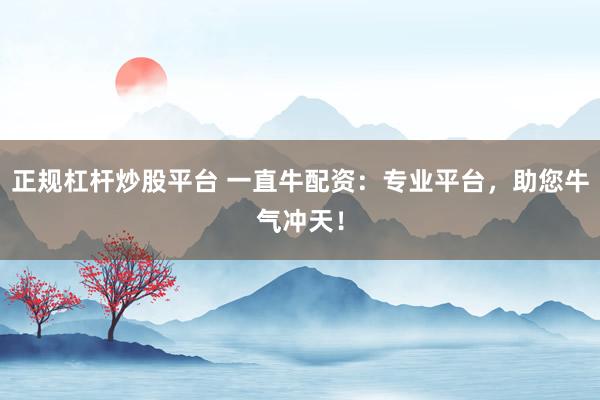 正规杠杆炒股平台 一直牛配资：专业平台，助您牛气冲天！