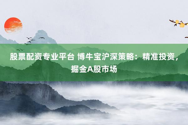 股票配资专业平台 博牛宝沪深策略:精准投资,掘金A股市场